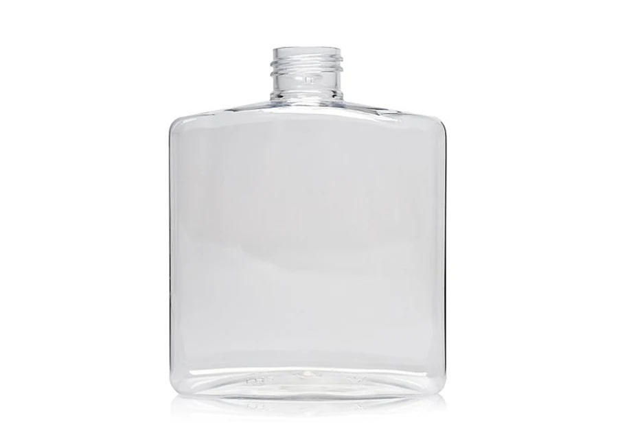 500ml Clear PET Rectangular Bottle and 24mm Screw Cap product image