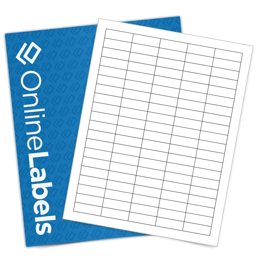 OnlineLabels OL1100 Standard White Matte Sheet Labels product photograph